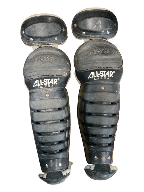 Vist Large View of Product Image Which is Used All Star LG912LS Catchers Leg Guards None Junior