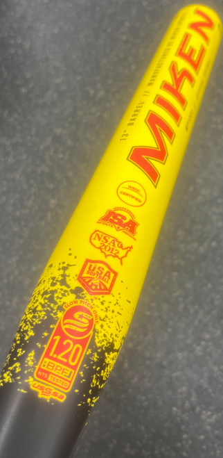 Vist Large View of Product Image Which is Used Miken MP13X1 BB/SB Slowpitch Bat 34"
