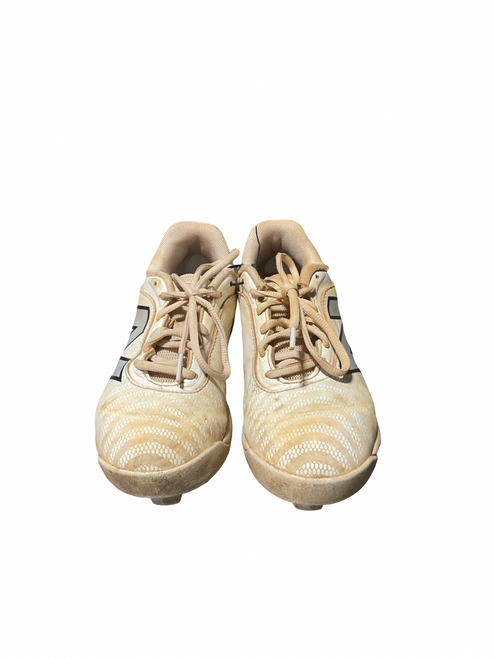 Vist Large View of Product Image Which is Used New Balance 4040V7 BB/SB Cleats White Junior 02.5