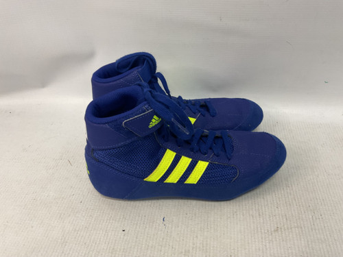 Vist Large View of Product Image Which is Used Adidas Wrestling Shoes Royal Blue Junior 03.5