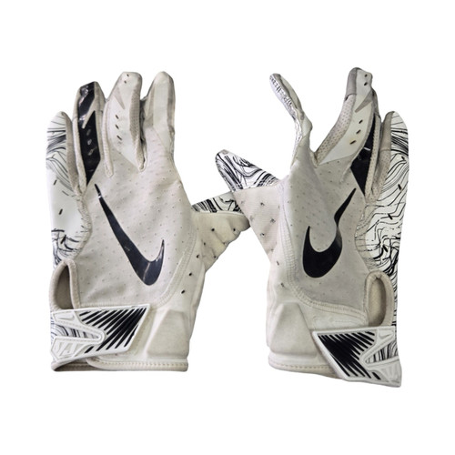 Vist Large View of Product Image Which is Used Nike ADULT FOOTBALL RECEIVER GLOVES XL FB Gloves White XL