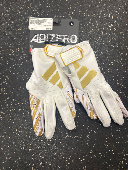 Vist Large View of Product Image Which is Used Adidas ADIZERO FB Gloves White LG