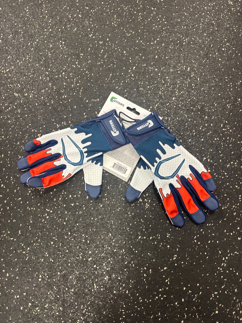 Vist Large View of Product Image Which is Used Cutters GAMEDAY FB Gloves Navy Blue S/M