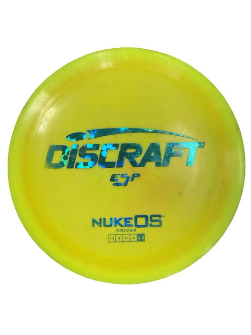 Vist Large View of Product Image Which is Used Discraft ESP NUKE OS Disc Golf Driver Yellow 176g