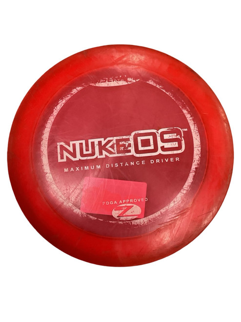 Vist Large View of Product Image Which is Used Discraft Z NUKE OS Disc Golf Driver Red 170g