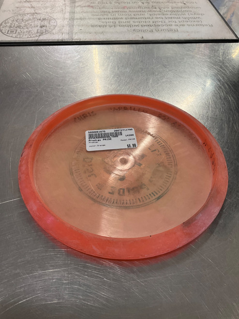 Vist Large View of Product Image Which is Used Prodigy PRIDE Disc Golf Driver Orange