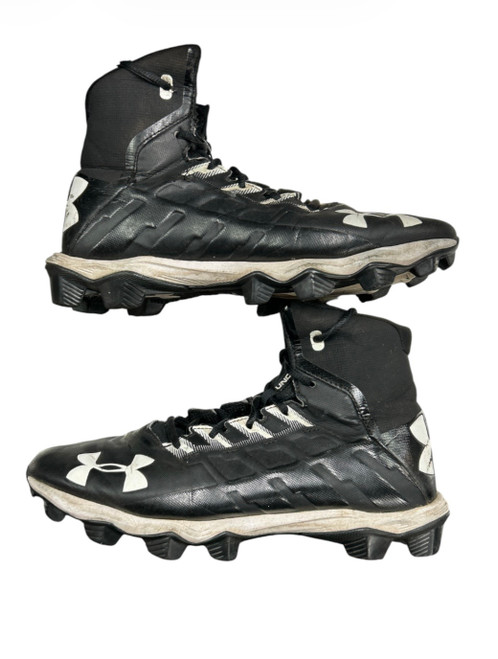 Vist Large View of Product Image Which is Used Under Armour Jr FB Cleats Black Junior 05.5