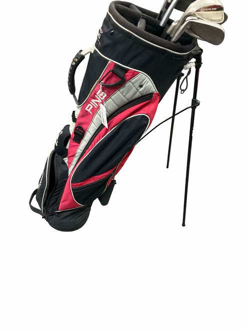 Vist Large View of Product Image Which is Used Ping 6 WAY STAND Mens Stand Bag Red And Black
