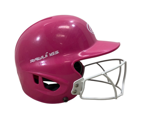 Vist Large View of Product Image Which is Used Rawlings MLTBH-R1 W/ MASK PNK Batting Helmet w/Mask Pink SM