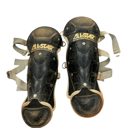 Vist Large View of Product Image Which is Used All-Star FUTURE STAR SERIES Catchers Leg Guards Black T-Ball