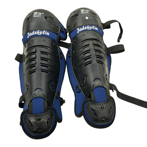 Vist Large View of Product Image Which is Used JADEKYLIN Catchers Leg Guards Black And Navy Blue Junior