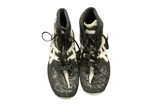 Vist Large View of Product Image Which is Used Asics Wrestling Shoes Black Senior 10.5