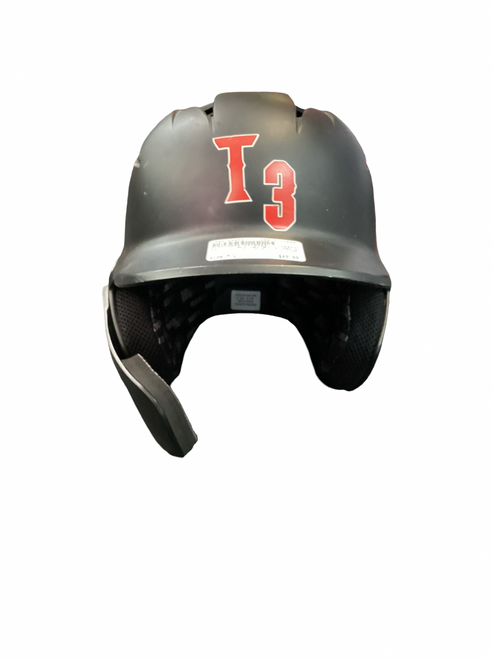 Vist Large View of Product Image Which is Used Marucci BLK HELMET W JAW GUARD Batting Helmet No Mask Black M/L