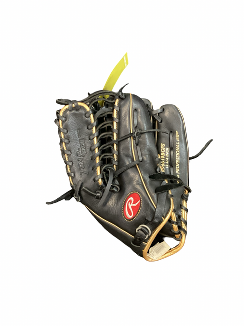 Vist Large View of Product Image Which is Used Rawlings R9 BB/SB Glove RH Throw Black 12 3/4"