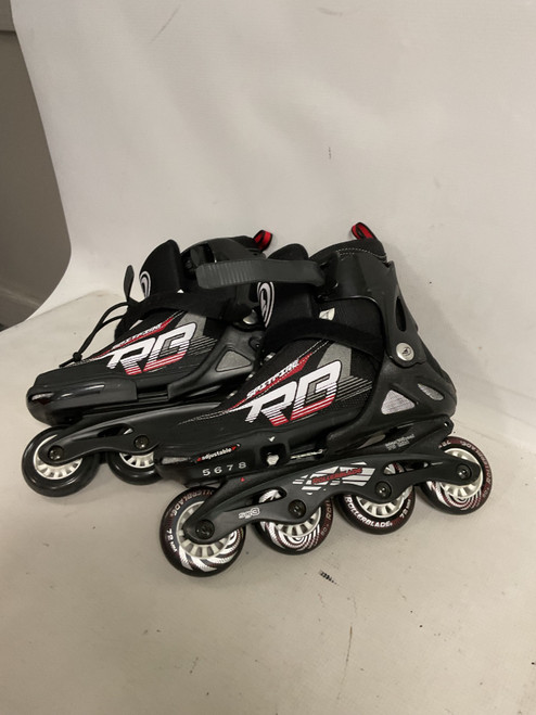 Vist Large View of Product Image Which is Used Rollerblade SPITFIRE XT 4-8 Senior Rec Fitness Skates Black Adjustable