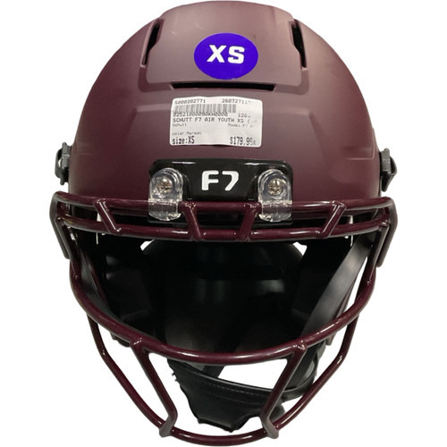 Vist Large View of Product Image Which is Used Schutt F7 AIR FB Helmet Maroon XS
