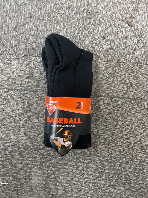 Vist Large View of Product Image Which is Used Sofsole BASEBALL SOCKS 2 PACK Other Clothing Black MD