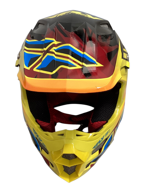 Vist Large View of Product Image Which is Used FLY RACING F2 Junior Helmet Yellow