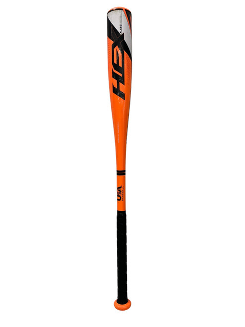 Vist Large View of Product Image Which is Used Easton YBM18HEX BB/SB USA 2 1/4 Bat Orange 28"