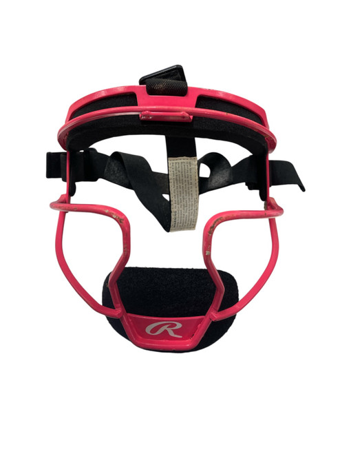 Vist Large View of Product Image Which is Used Rawlings HI VIZ BB/SB Fielders Mask Pink One Size