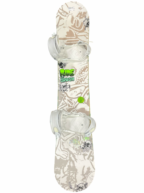 Vist Large View of Product Image Which is Used Ride THE CRUSH Mens Board/Bindings White 152 cm