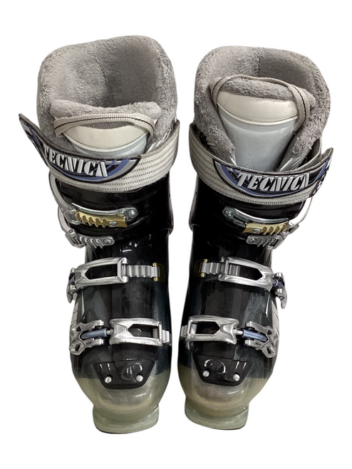 Vist Large View of Product Image Which is Used Tecnica M+14 Womens Downhill Ski Boot Black 