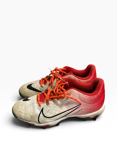 Vist Large View of Product Image Which is Used Nike Adult FB Cleats Red And White Senior 7.5
