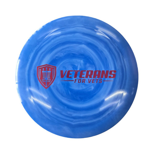 Vist Large View of Product Image Which is Used Dynamic Discs SHERIFF VETS FOR VETS Disc Golf Driver Royal Blue