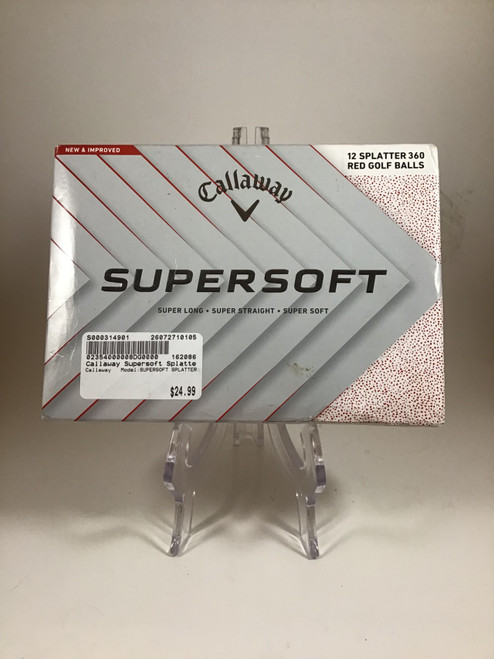 Vist Large View of Product Image Which is NEW Callaway SUPERSOFT SPLATTER 12 Pack - Golf Balls