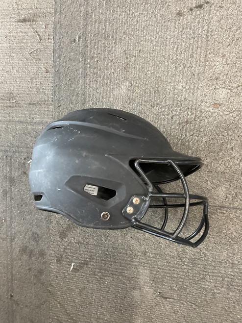 Vist Large View of Product Image Which is Used BoomBah BATTING HELMET W/ MASK Batting Helmet w/Mask Black SM