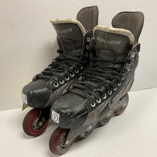 Vist Large View of Product Image Which is Used Bauer VAPOR XR3 Roller Hockey Skates Black Senior 7