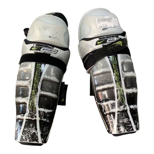 Vist Large View of Product Image Which is Used Bauer NIKE SUPREME Senior Shin Guards White 11"