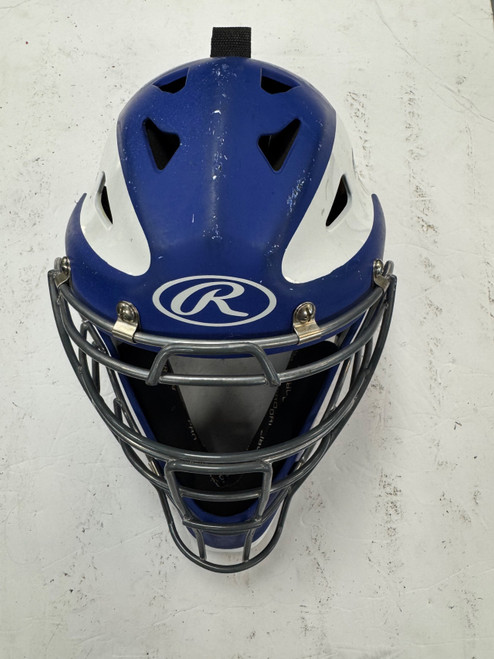 Vist Large View of Product Image Which is Used Rawlings HELMET Catchers Helmet w/Mask Royal Blue One Size