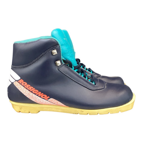 Vist Large View of Product Image Which is Used Rossignol Boys NNN XC Ski Boots Navy Blue W 07-07.5 / JR 05.5-06