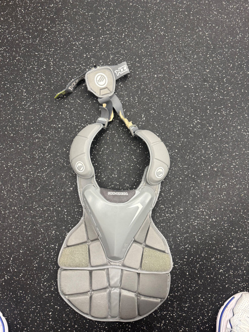 Vist Large View of Product Image Which is Used Maverik MX LAX Goalie Chest M Grey XS