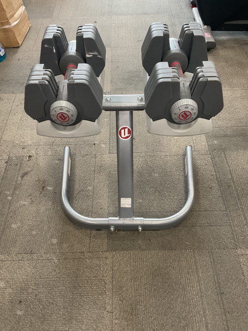 Vist Large View of Product Image Which is Used Universal ADJ DUMBBELLS 4LBS-45LBS Adj Dumbbells Grey 5-45 LB