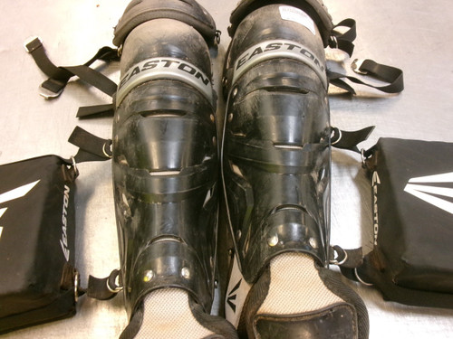 Vist Large View of Product Image Which is Used Easton LEG GUARD Catchers Leg Guards Black Youth