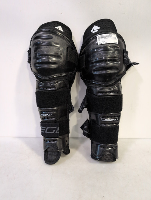 Vist Large View of Product Image Which is Used K2 LEGEND Junior Shin Guards Black 14"
