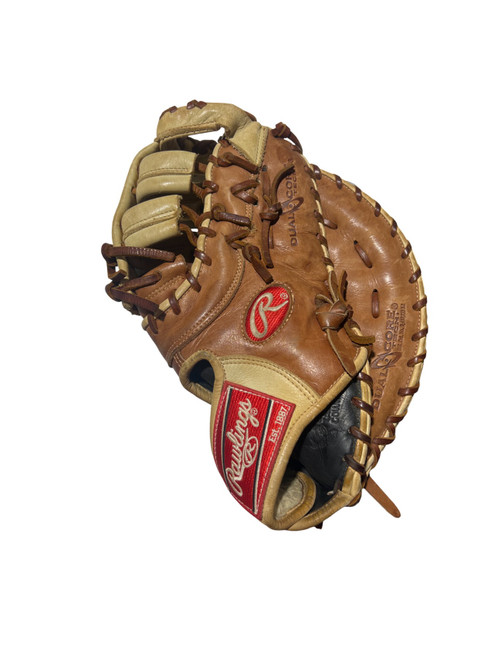 Vist Large View of Product Image Which is Used Rawlings GG ELITE BB/SB First Base RH Throw Brown 12 1/2"