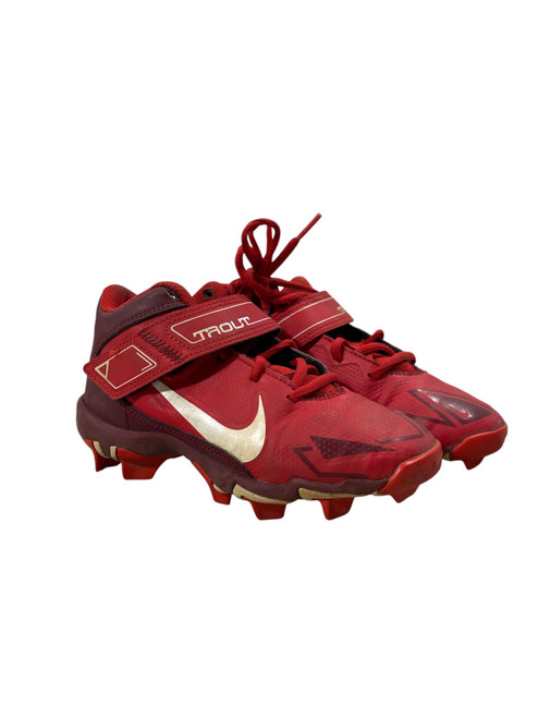Vist Large View of Product Image Which is Used Nike TROUT 27 BB CLEATS BB/SB Cleats Red Junior 01.5