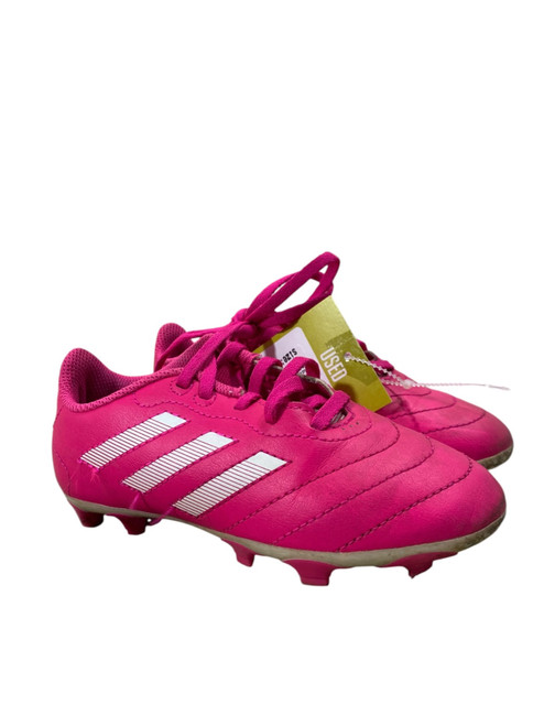 Vist Large View of Product Image Which is Used Adidas Soccer Cleats Pink Youth 12.0