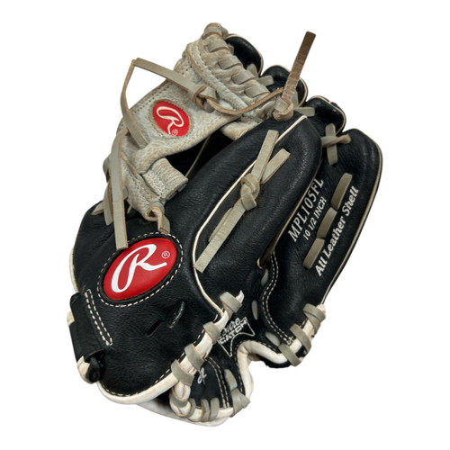 Vist Large View of Product Image Which is Used Rawlings MPL105FL RHT GLOVE BB/SB Glove RH Throw Black 10 1/2"