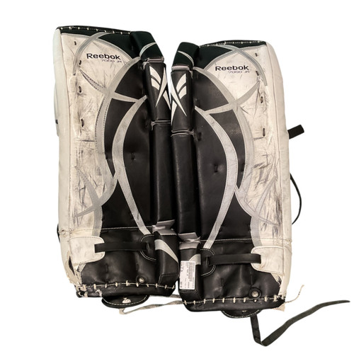 Vist Large View of Product Image Which is Used Reebok 7000 JR Goalie Leg Pads Junior Black 27"