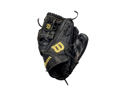Vist Large View of Product Image Which is Used Wilson A950 BB/SB Glove RH Throw Black 11 1/2"
