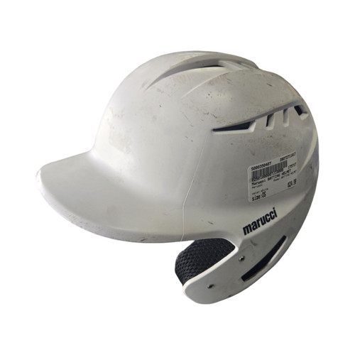 Vist Large View of Product Image Which is Used Marucci BATTING HELMET Batting Helmet No Mask White One Size