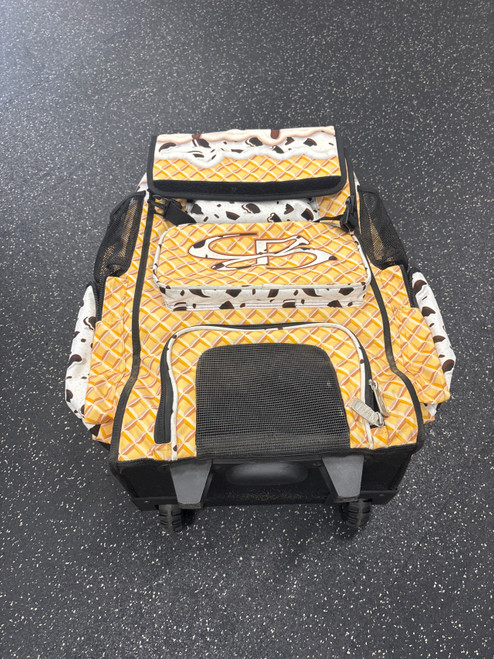 Vist Large View of Product Image Which is Used BoomBah WHEELED BACKPACK BB/SB Player Backpack Brown