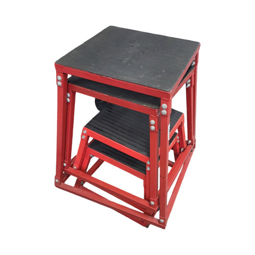 Vist Large View of Product Image Which is Used SET OF 4 JUMP STEPS Step Red