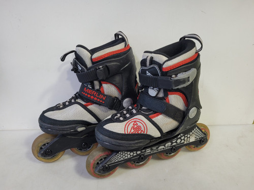 Vist Large View of Product Image Which is Used K2 MERLIN Child Rec Fitness Skates Black Adjustable