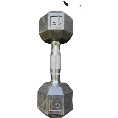Vist Large View of Product Image Which is Used 15LB KETTLEBELL Kettle Dumbbell (Each) Black 15 lb