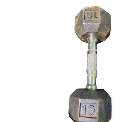 Vist Large View of Product Image Which is Used 10 LB HEX DUMBBELL Hex Dumbbell (Each) 10 lb